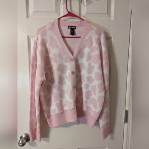 Pink Cow Cardigan